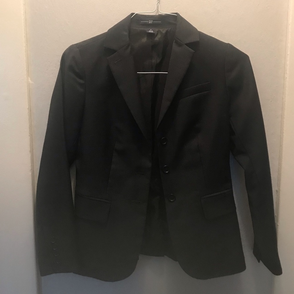 Gap blazer, size 0, dark gray black